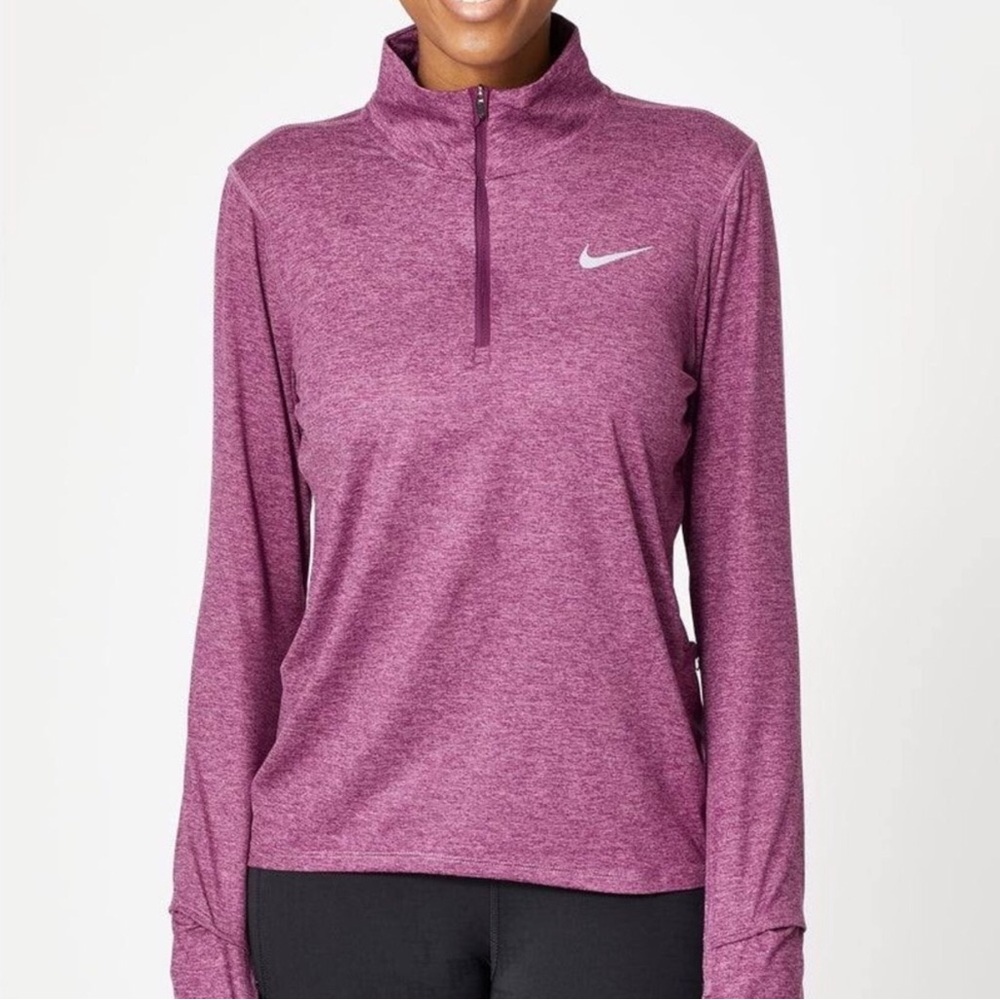 REFASHIONED DYT T3! Nike Element Dri-fit Half-Zip Running Top in Purple size XS!